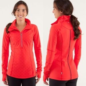 Women's Red Quilted Jacket